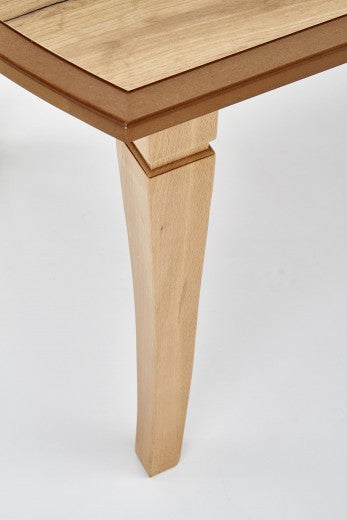 Table extensible en MDF et bois de hêtre Chêne Fryderyk, L160-240xl90xH74 cm
