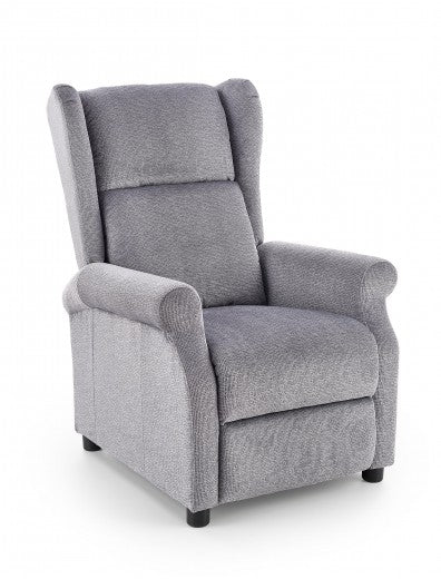 Fauteuil inclinable tapissé de tissu Agustin Gris, l75xA92xH107 cm