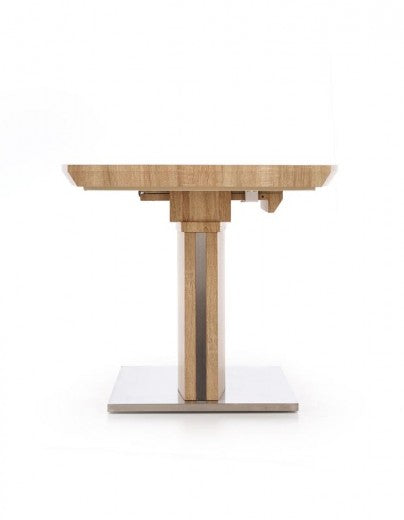 Table extensible en MDF et métal Rafaello Sonoma Oak, L160-220xl90xH76 cm