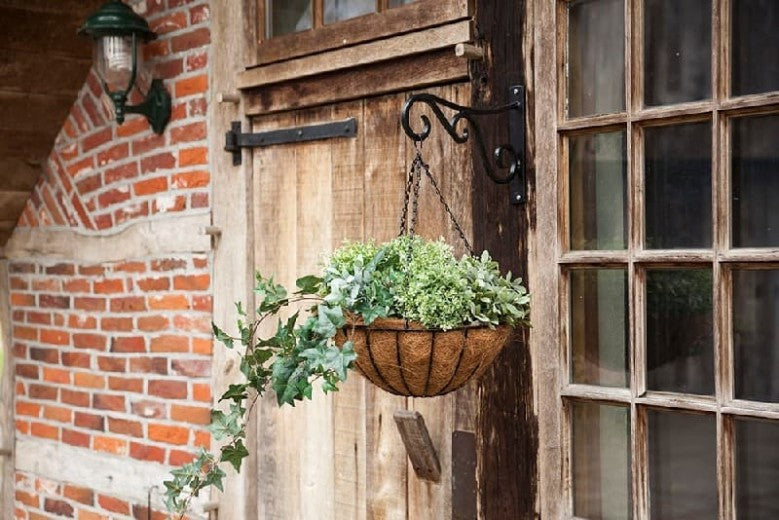 Support mural pour pots, métal, Crochet M Noir, L25xl2,6xH20,2 cm