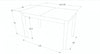 Table palette extensible, Horacy Large Anthracite / Blanc, L125-170xl75xH75 cm