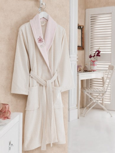 Peignoir femme coton, Daily Ivoir / Roz, S / M