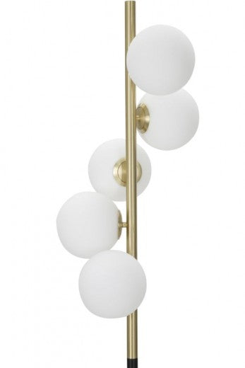 Lampe Glamy Or Foncé / Blanc, Ø46xH160 cm