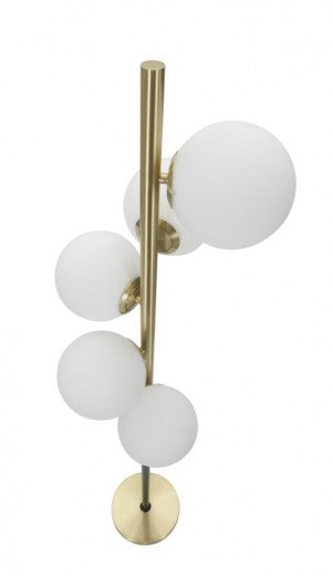 Lampe Glamy Or Foncé / Blanc, Ø46xH160 cm