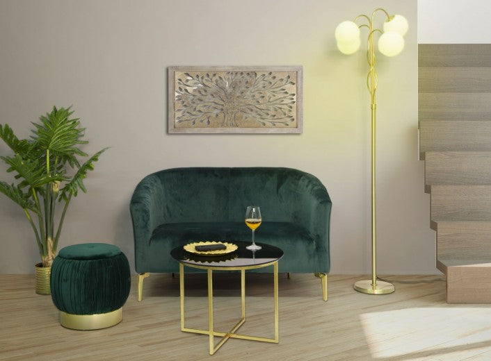 Lampe Glamy Light Or / Blanc, Ø54xH176 cm