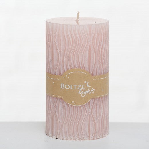 Bougie déco Blush Multicolore, Modèles Assortis, Ø7xH12 cm