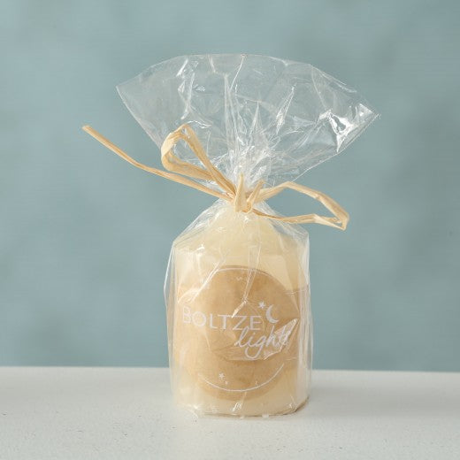 Bougie décorative Church Small Crème, Ø4xH6 cm