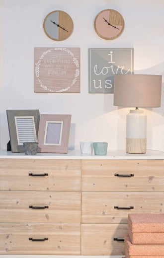 Bougie décorative Ava Hexagonal Blanc, Ø9xH7 cm