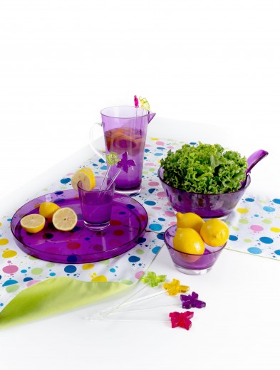 Traverse de table en coton, Bubble Multicolor, 45 x 145 cm