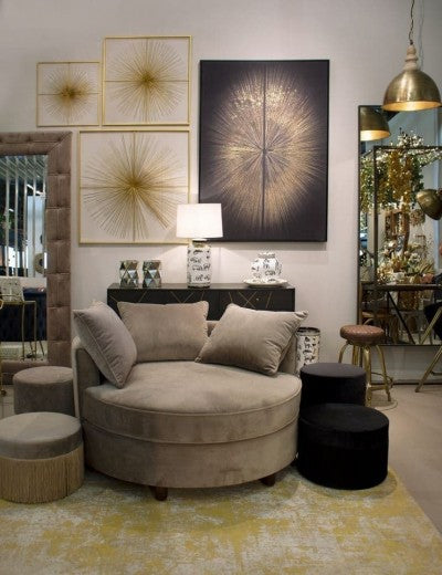 Décoration murale métal Auriel Medium Or, l70xA7xH70 cm