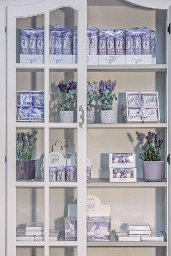 Set d'aromathérapie, 2 pièces, Lavande Blanc / Violet, L15xl6,5xH7 cm