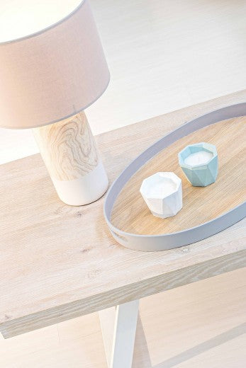 Bougie décorative Ava Hexagonal Vert, Ø9xH7 cm