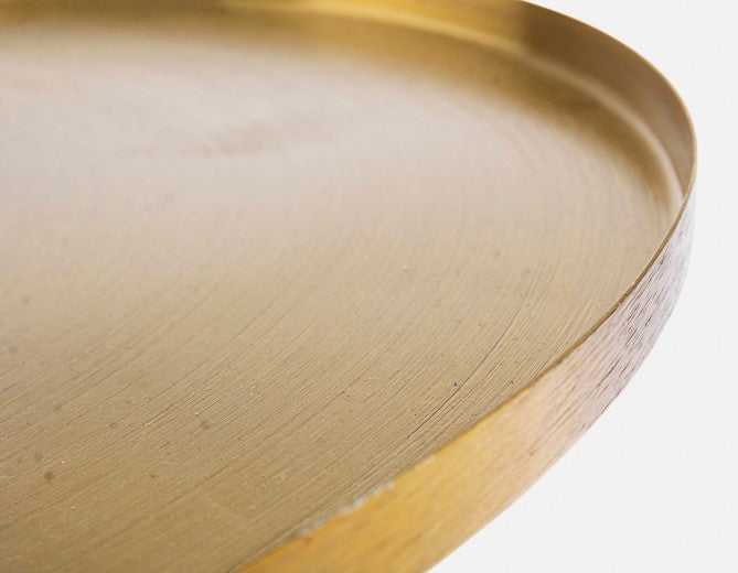 Table basse Kalpita D'or en métal, Ø51xH59 cm
