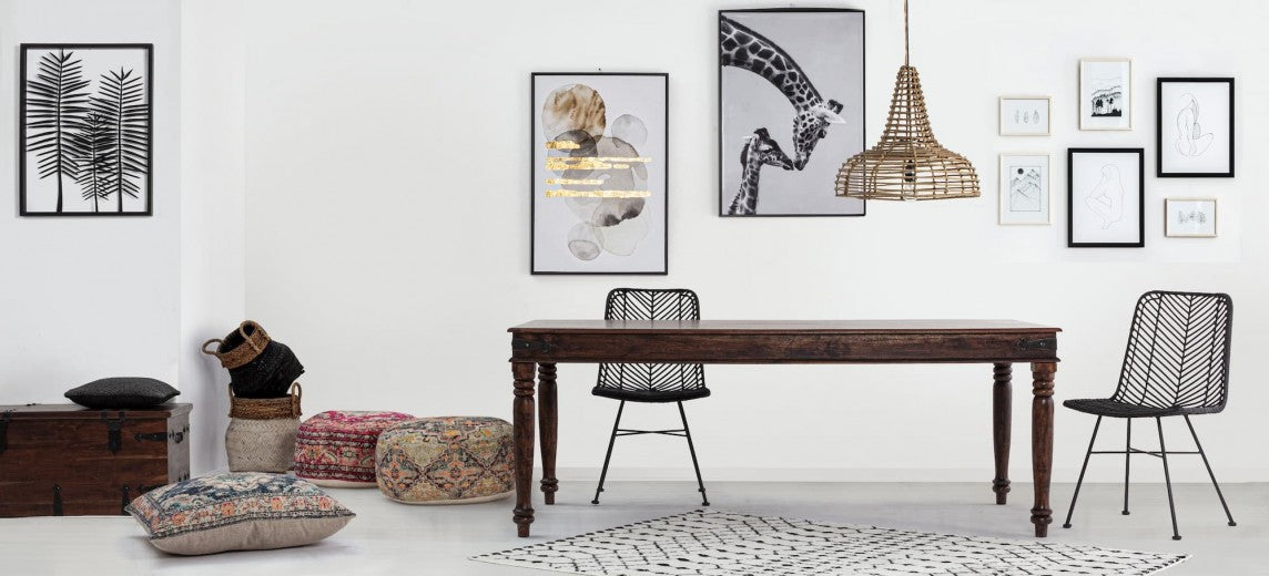 Tabouret Tamil Tango en coton multicolore, Ø60xH25 cm