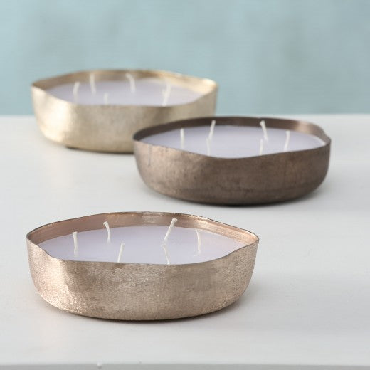 Bougie décorative avec 6 mèches Joséphine Multicolore, Modèles Assortis, Ø18xH5 cm