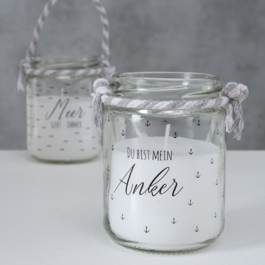 Bougie décorative Enya Noir / Blanc, Modèles Assortis, Ø6,5xH9 cm