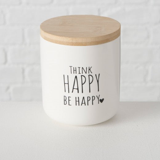 Bougie décorative Homey Blanc / Naturel, Modèles Assortis, Ø8xH9 cm