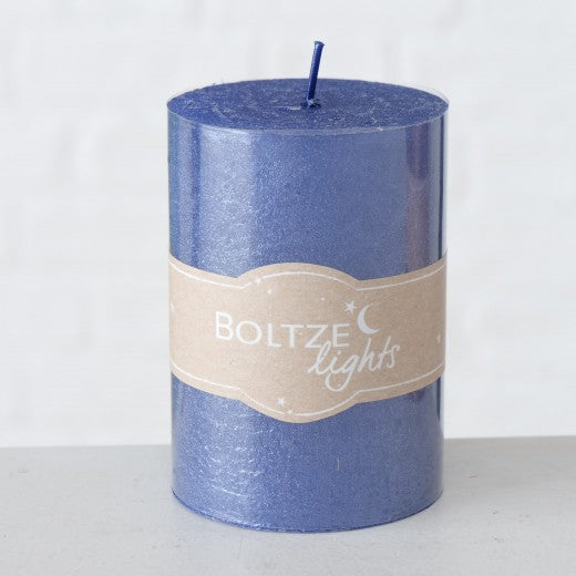 Bougie pilier Milly Tall Bleu, Ø7xH15 cm