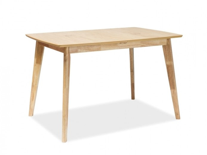 Table extensible en MDF, placage et bois Brando, Chêne , L120-160xl80xH75 cm