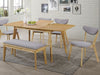 Table extensible en MDF, placage et bois Brando, Chêne , L120-160xl80xH75 cm