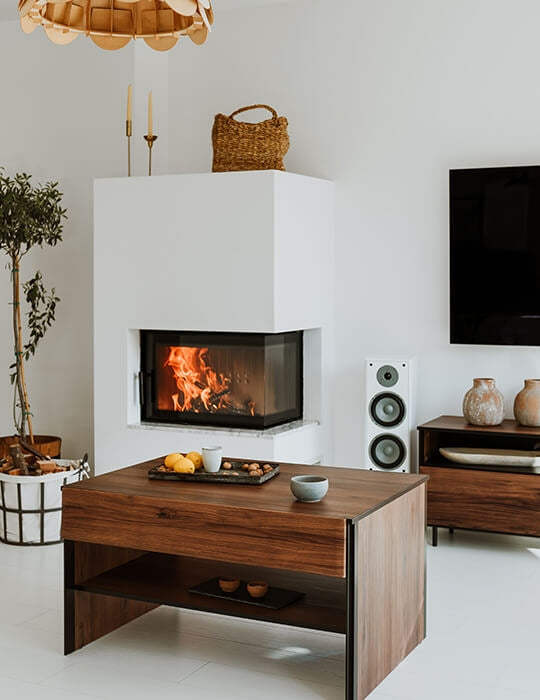 Table basse en bois, avec 1 tiroir, Borga 08, Chêne Catane / Noir, L100x72xH55 cm