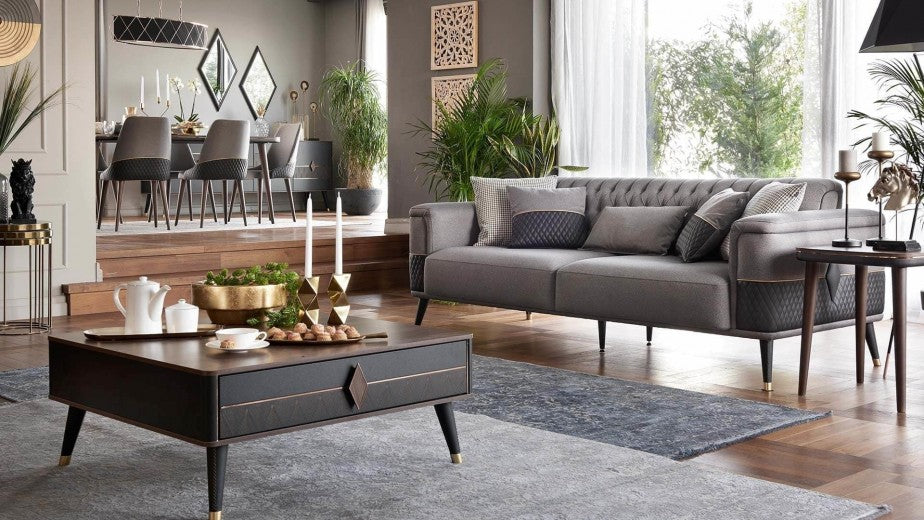 Miroir décoratif avec cadre en MDF Catherine Ivoir / Doré, l70,4xH70,4 cm