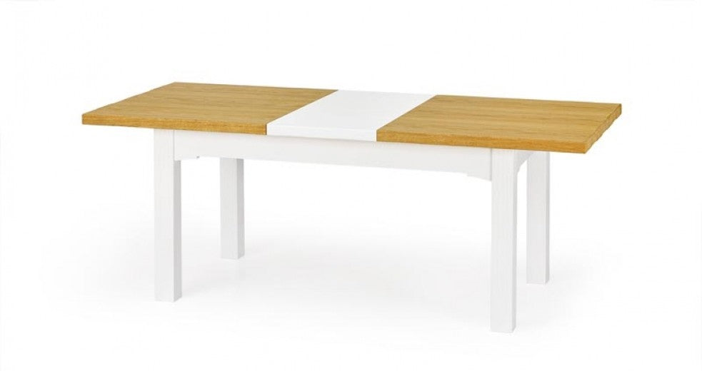 Table en bois Leonardo Chêne, L160-250xl90xh77 cm