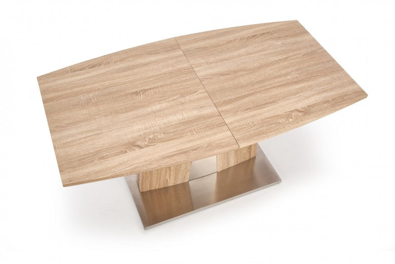 Table extensible en MDF et métal Rafaello Sonoma Oak, L160-220xl90xH76 cm