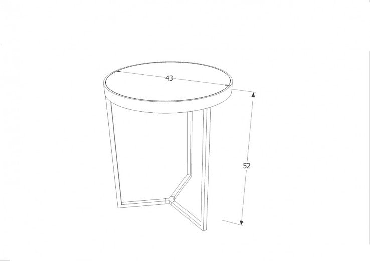 Table basse en verre et métal Delia I Noir / Chrome, Ø43xH52 cm