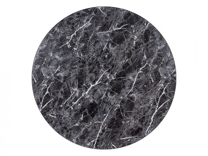 Table basse en MDF et métal, Amulet, Noir, Ø80xH41 cm