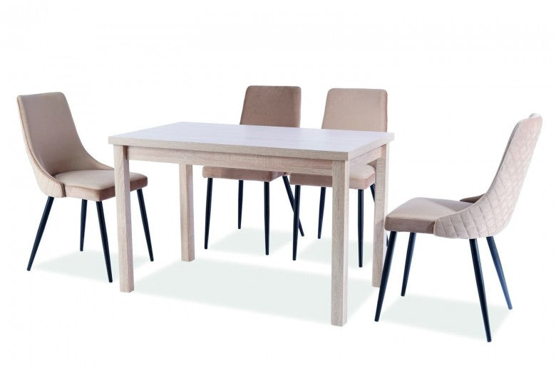 Table en aggloméré et MDF, Adam Medium Chêne Sonoma, L100xl60xH75 cm