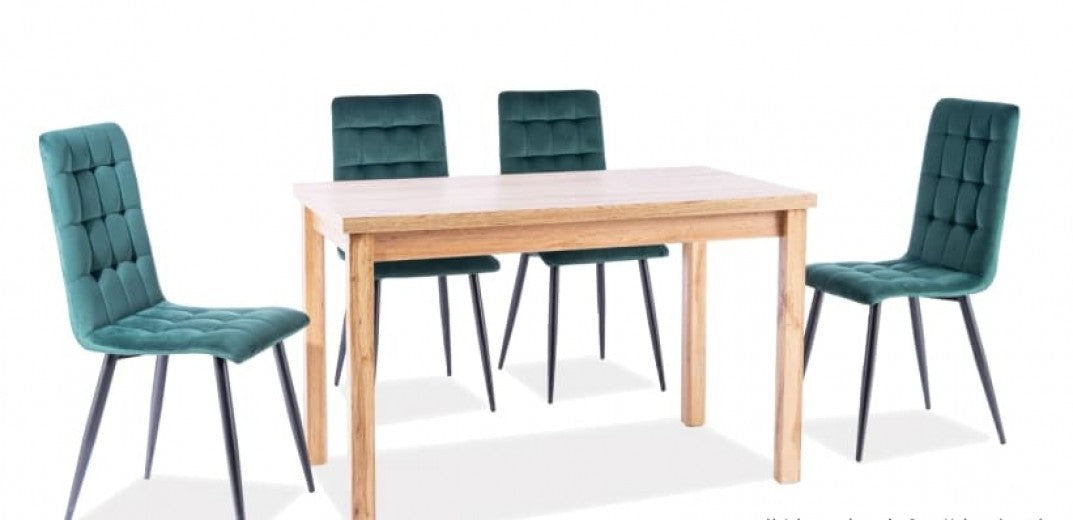 Table en aggloméré et MDF, Adam Moyen Chêne Wotan, L100xl60xH75 cm