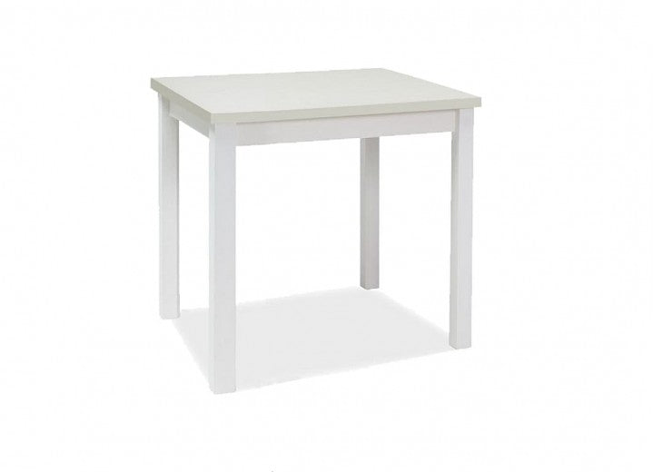 Table en bois aggloméré et MDF, Adam Small Blanc, L90xl65xH75 cm