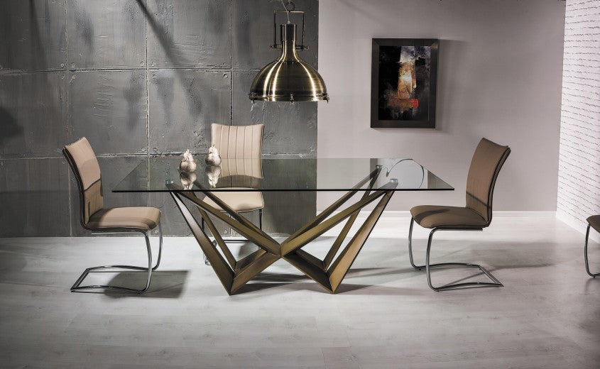 Table en verre Aston, L200xl100xh76 cm