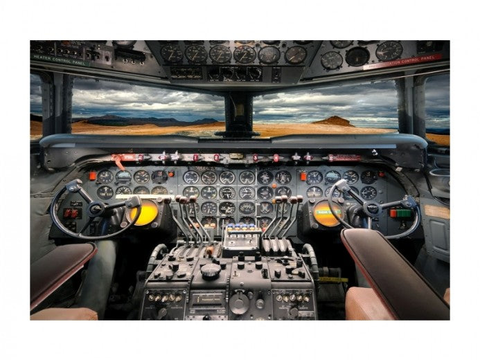 Peinture sur verre Airplane Cockpit, 120 x 80 cm