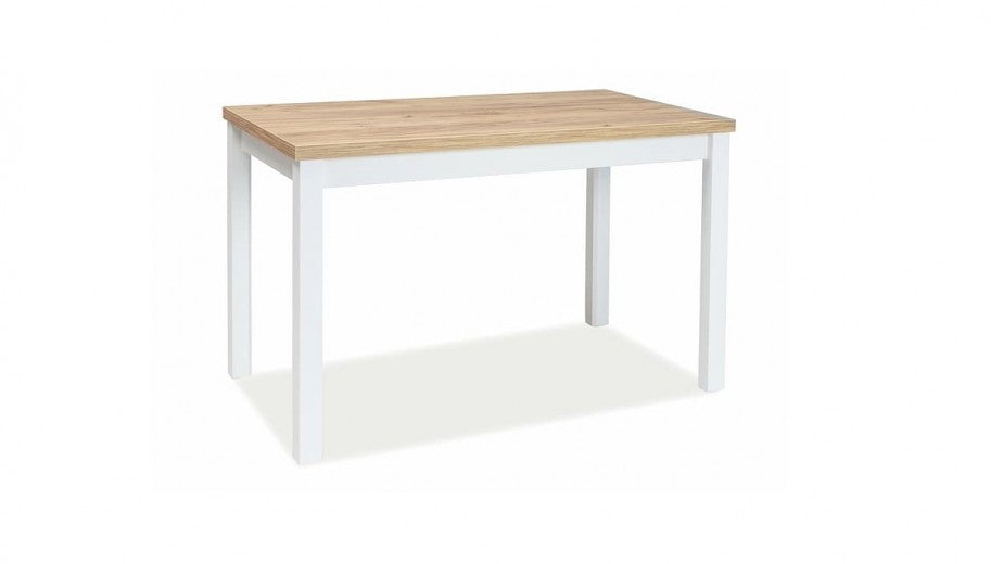 Table en bois aggloméré et MDF, Adam Large Chêne Doré / Blanc, L120xl68xH75 cm