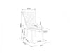 Chaise rembourrée avec tissu et pieds en bois Gusto Velours Marine / Noir, l56xA46xH98 cm