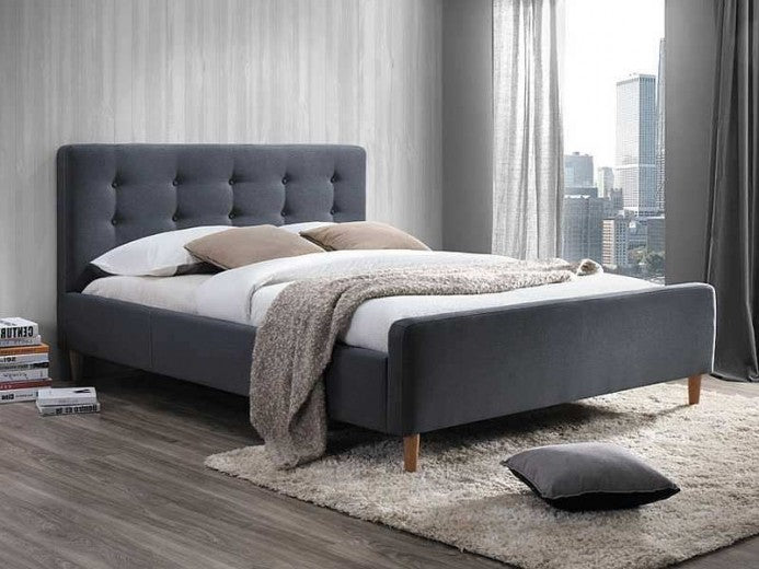Lit recouvert de tissu Pinko, Gris, 160 x 200 cm