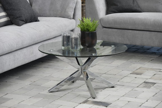 Table basse Heaven Chrome, Ø82xH40 cm