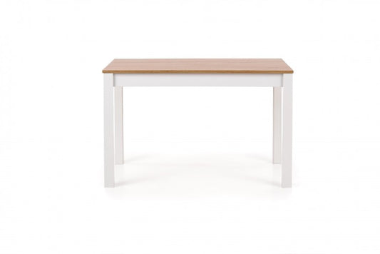 Table en bois aggloméré et MDF Chêne Sonoma / Blanc Ksawery, L120xl68xH76 cm