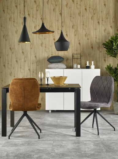 Table Horizon métal et céramique, L120-180xl85xh76 cm