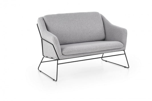 Canapé rembourré avec tissu Soft II XL Gris Clair / Noir, l125xA77xH83 cm