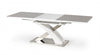 Table extensible en MDF et métal Sandor 2 Gris, L160-220xl90xH77 cm