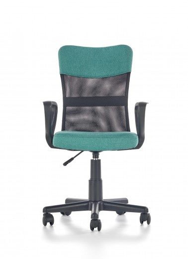 Chaise de bureau enfant Timmy Turquoise / Noir, l52xA59xH81-91 cm
