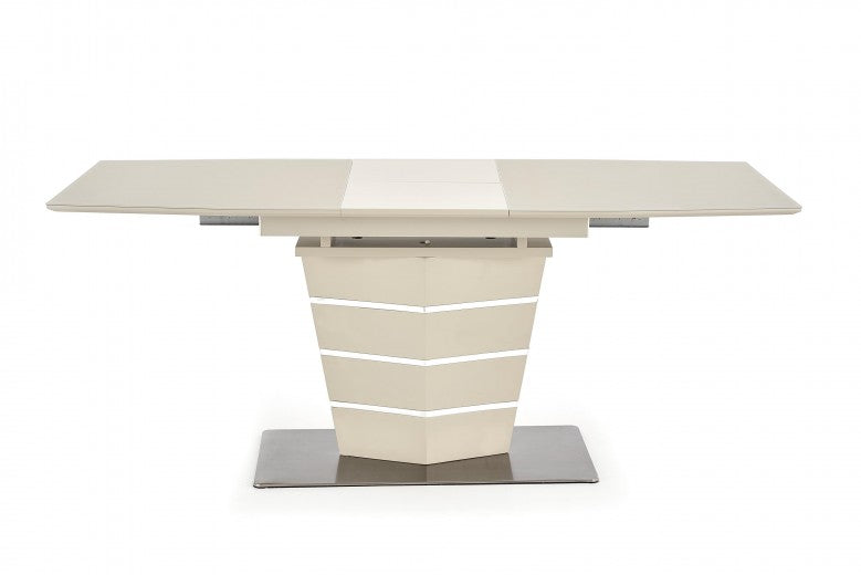 Table extensible en MDF et métal Sorento Beige, L140-180xl80xH76 cm