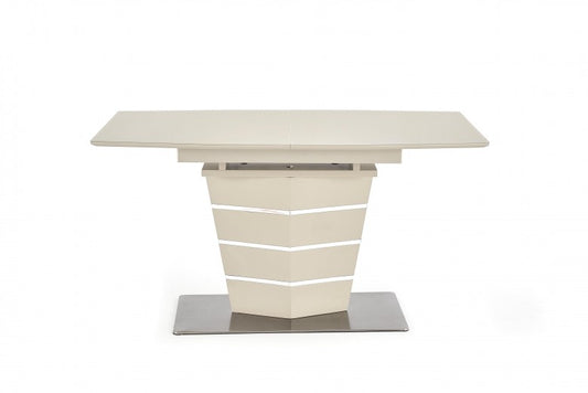 Table extensible en MDF et métal Sorento Beige, L140-180xl80xH76 cm