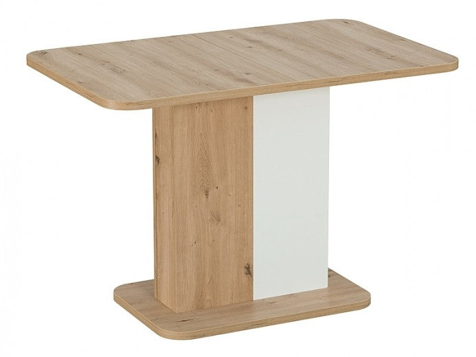 Table extensible en aggloméré, Next Chêne / Blanc, L110-145xl68xH75 cm