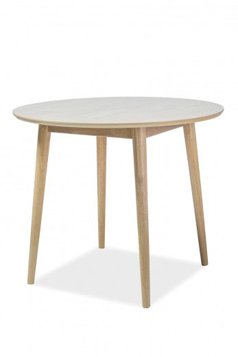Table MDF et placage Nelson Chêne, Ø90xH75 cm