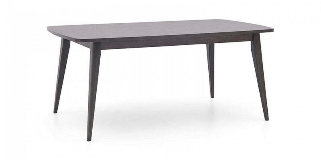 Table à rallonge en aggloméré et bois Chêne Hector Anthracite, L180-230xl90xH78,2 cm