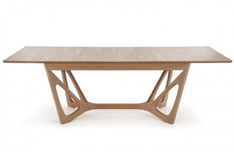 Table extensible en MDF et bois Wenanty Noyer Américain, L160-240xl100xH77 cm